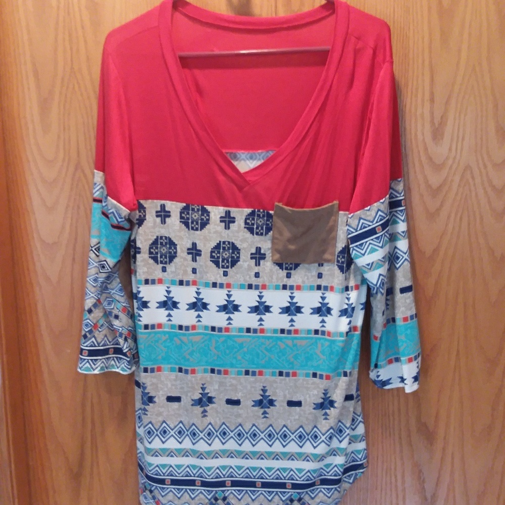 Stretchy 3/4 length shirt